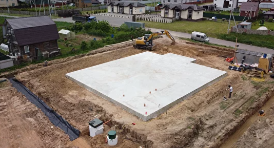 Фундамент монолитная плита: плюсы