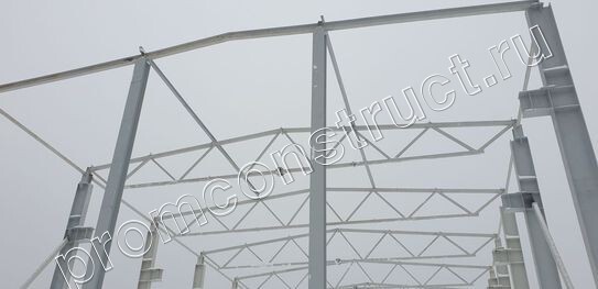 Ферма металлическая для прозрачной кровли: поликарбоната, полиэстера, шифера, стекла